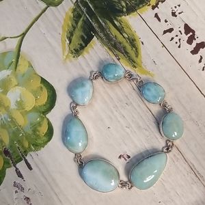 Larimar and Silver Bracelet
